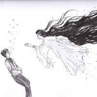 mythological woman underwater